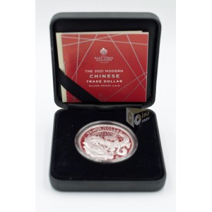 Saint Helena 2021 Modern Chinese Trade Dollar 1 Oz Silver Proof Coin
