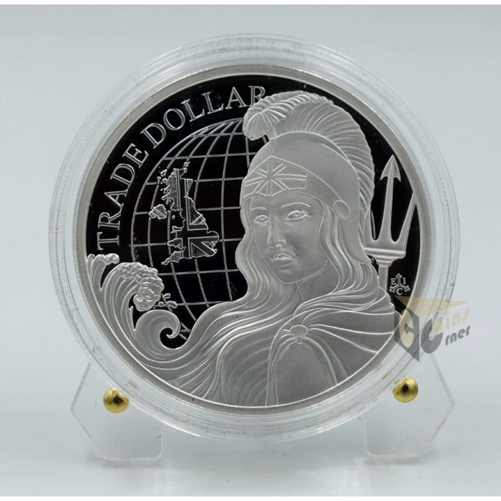 Saint Helena 2022 Modern British Trade Dollar 1 Oz Silver Proof Coin