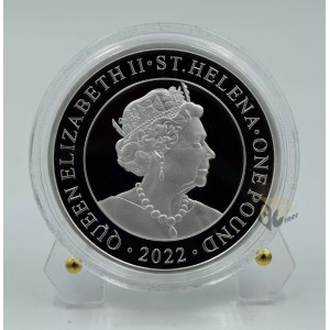 Saint Helena 2022 Modern British Trade Dollar 1 Oz Silver Proof Coin