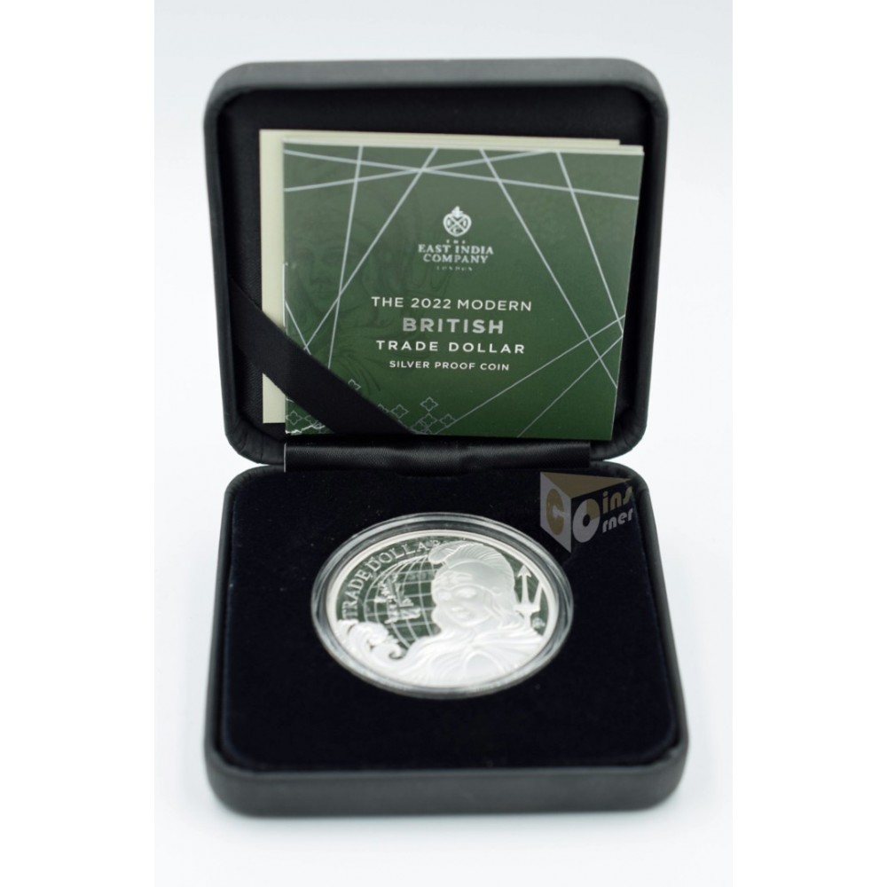 Saint Helena 2022 Modern British Trade Dollar 1 Oz Silver Proof Coin