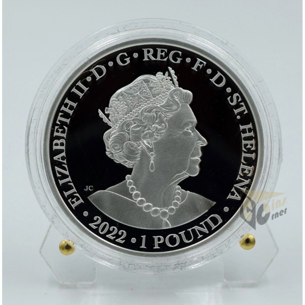 Saint Helena 2022 Hera and the Peacocks Goddess Series 1 Oz Silver Proof Coin