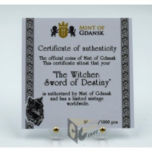  Cameroon 2024 Sword of Destiny - The Witcher Book Series - 1 oz Silver Coin