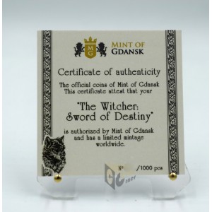  Cameroon 2024 Sword of Destiny - The Witcher Book Series - 2 oz Silver Coin