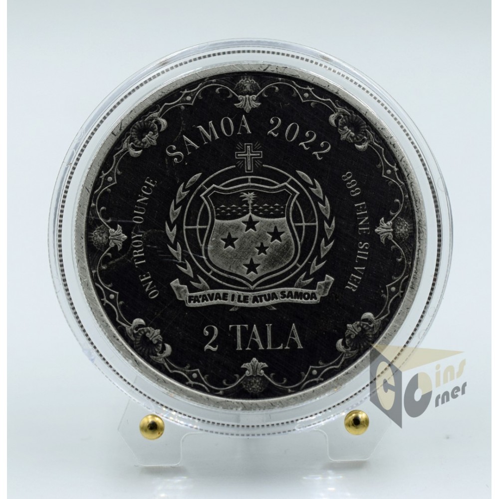 Mermaid Princess of the Sea 1 Oz Antique Finish - 2022 Samoa