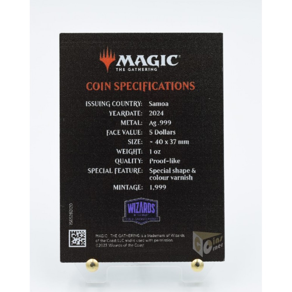 Samoa 2024 Chandra Magic the Gathering Pyromancer 1 Oz Silver Colorized Proof Coin