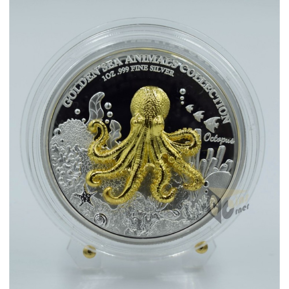 Samoa 2024 Golden Sea Animals Collection 3 x 1 Oz Silver 3D Proof Coin