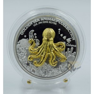 Samoa 2024 Golden Sea Animals Collection 3 x 1 Oz Silver 3D Proof Coin