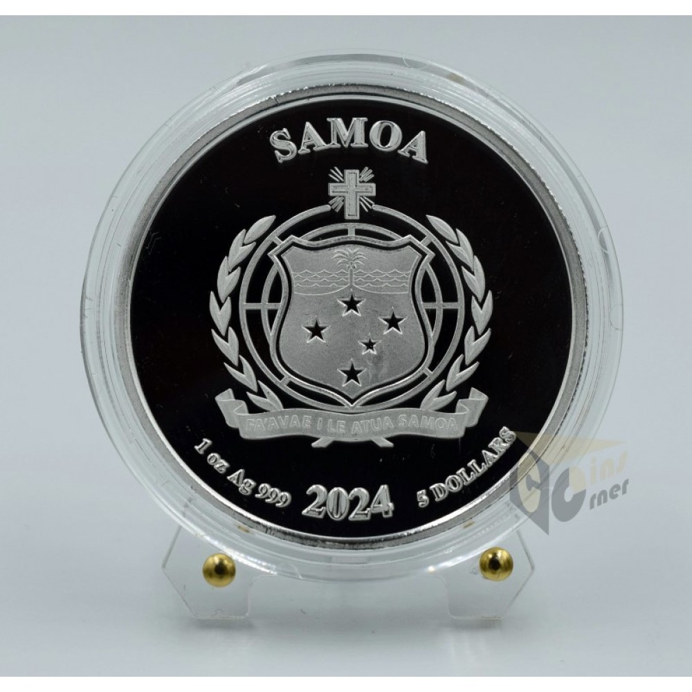 Samoa 2024 Wonder Woman 1 Oz Silver Proof Coin