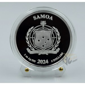 Samoa 2024 Wonder Woman 1 Oz Silver Proof Coin