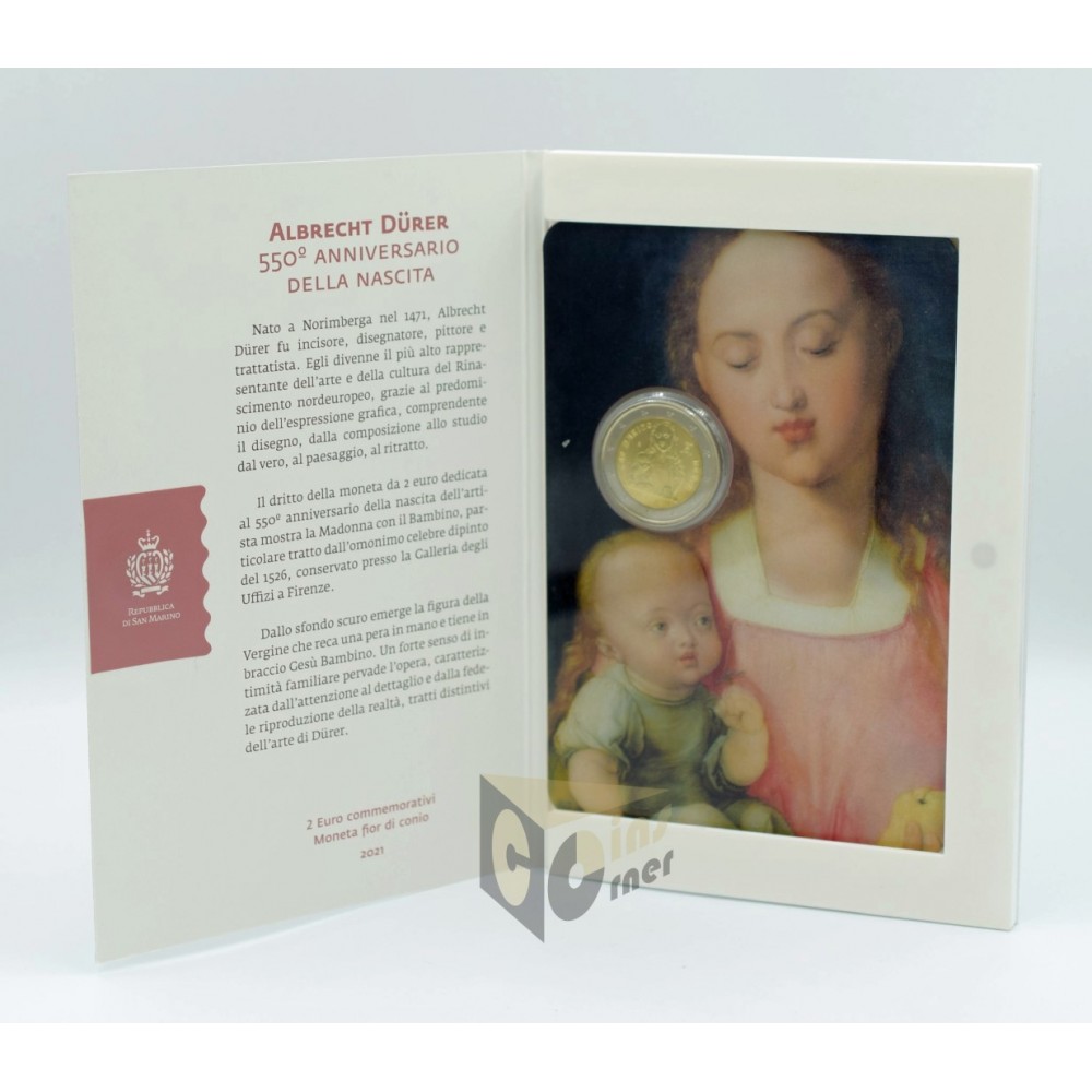 San Marino 2021 - 2 Euro Coincard 550th Anniversary of the Birth of Albrecht Dürer