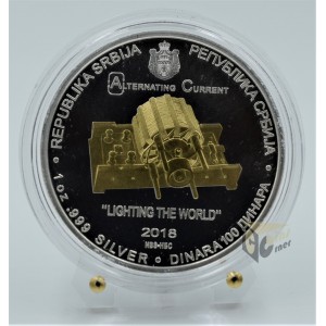 Nikola Tesla Alternating Current 1 Oz - 2018 Serbia