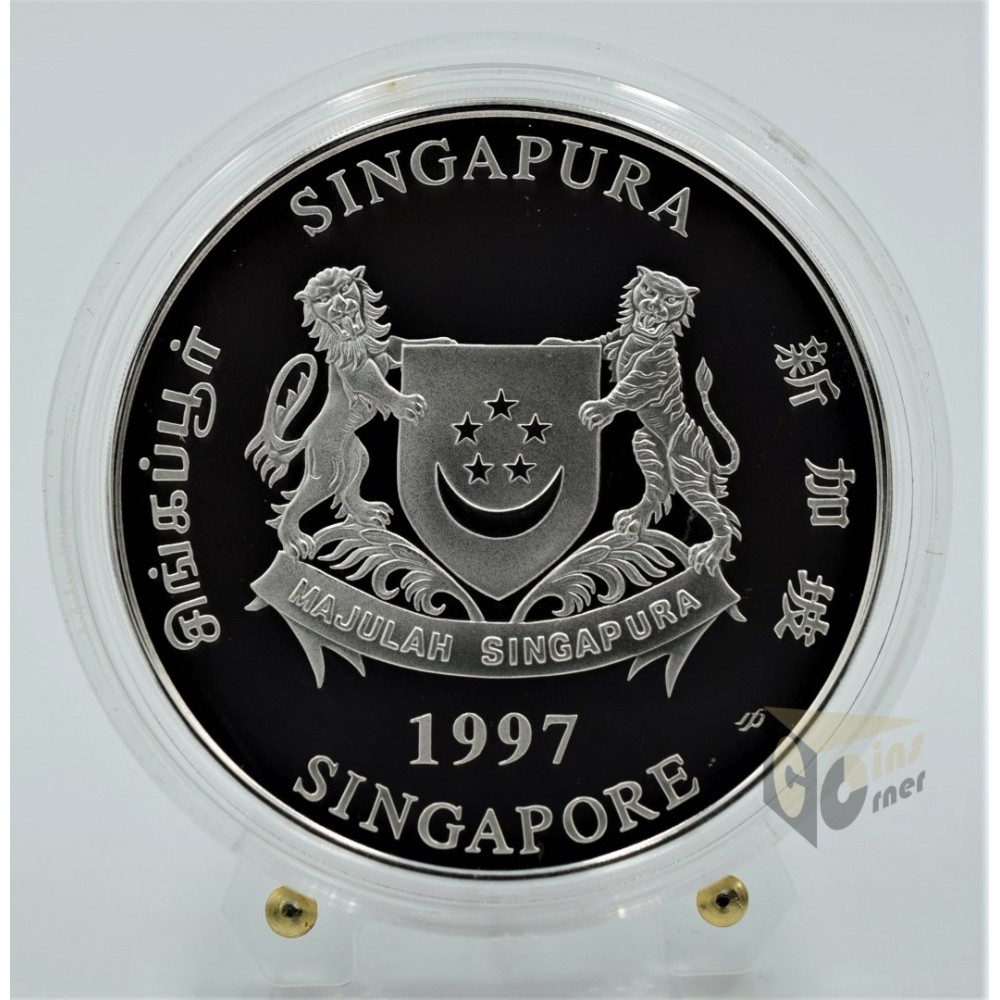 The Year of the Ox  2 Oz Piedfort Proof - 1997 Singapore