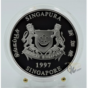 The Year of the Ox  2 Oz Piedfort Proof - 1997 Singapore
