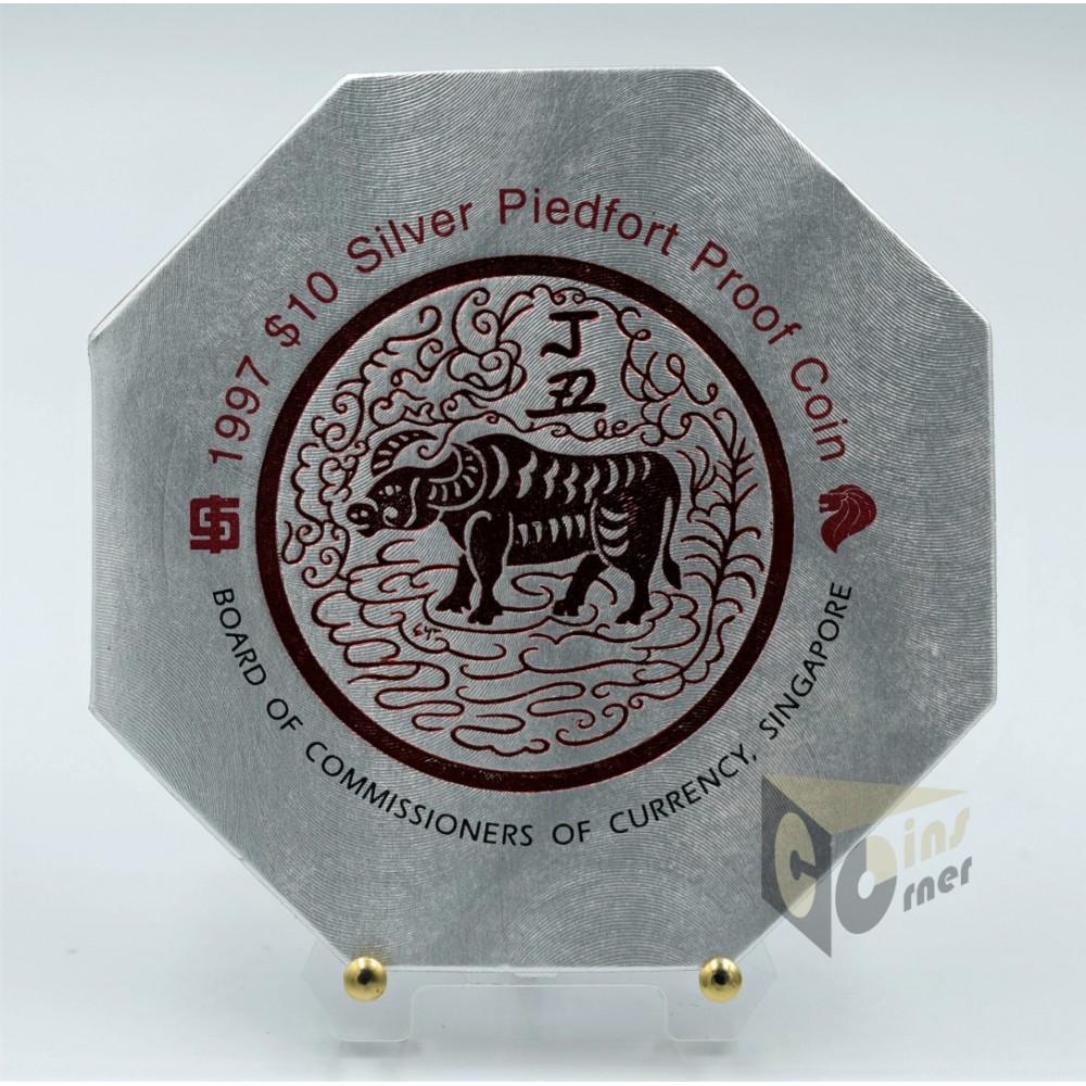 The Year of the Ox  2 Oz Piedfort Proof - 1997 Singapore