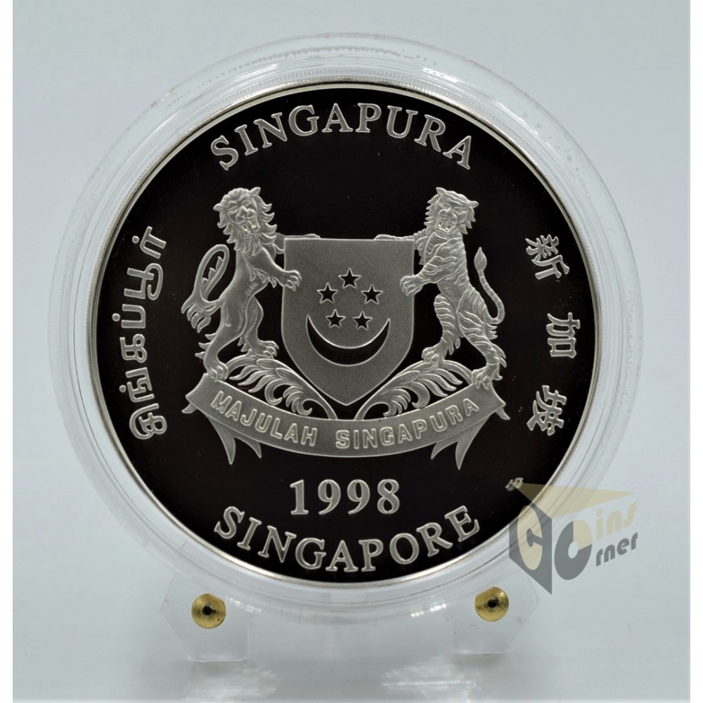 The Year of the Tiger 2 Oz Piedfort Proof - 1998 Singapore
