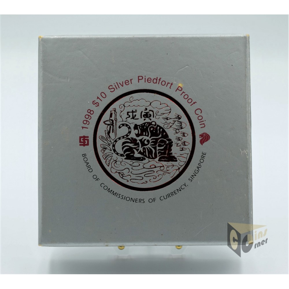 The Year of the Tiger 2 Oz Piedfort Proof - 1998 Singapore