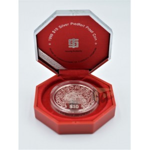 The Year of the Rabbit 2 Oz Piedfort Proof - 1999 Singapore