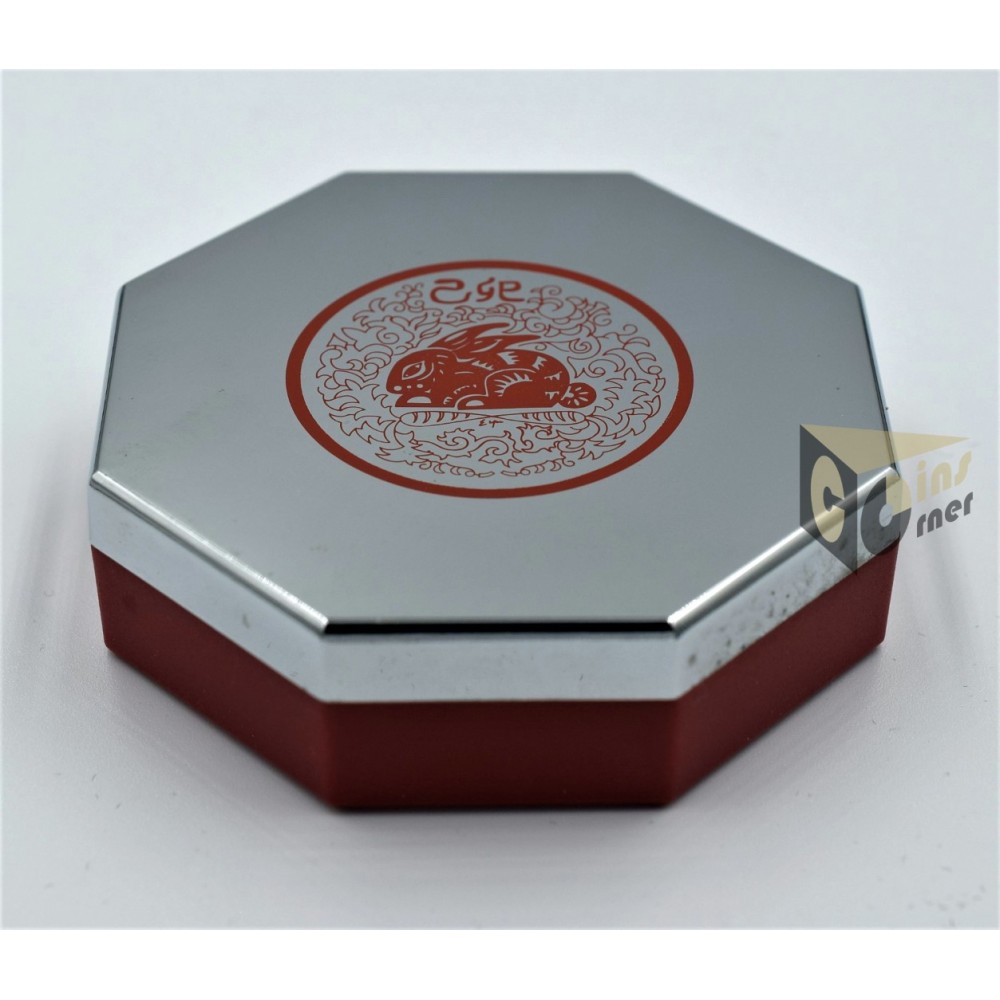 The Year of the Rabbit 2 Oz Piedfort Proof - 1999 Singapore