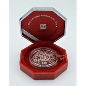 The Year of the Snake 2 Oz Piedfort Proof - 2001 Singapore