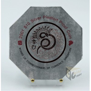 The Year of the Snake 2 Oz Piedfort Proof - 2001 Singapore
