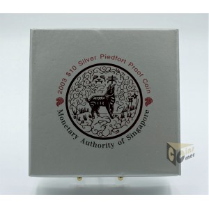The Year of the Goat 2 Oz Piedfort Proof - 2003 Singapore