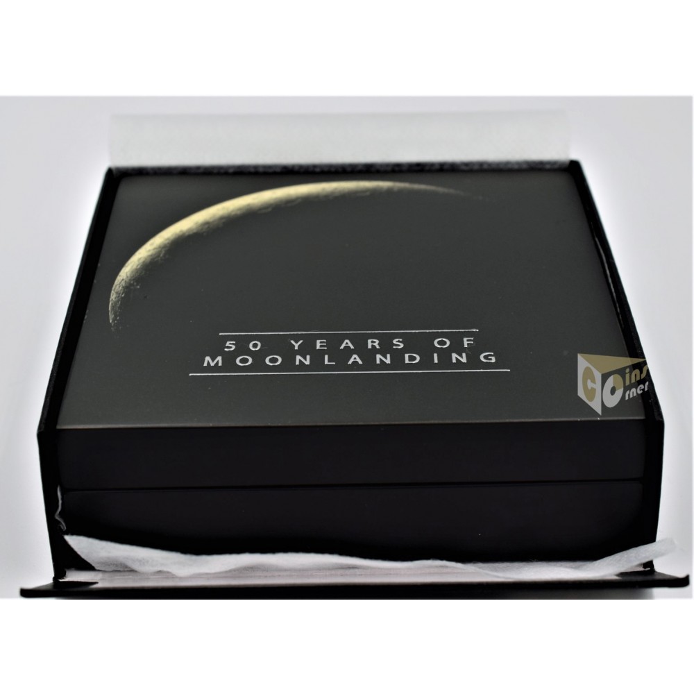 Moon Landing 50th Anniversary Mother of Pearl 5 Oz Proof- 2019 Solomon Islands