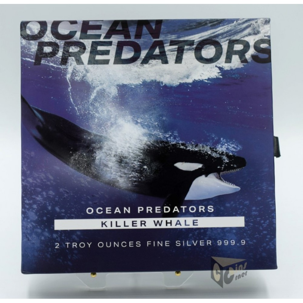 Solomon Islands 2022 Killer Whale Ocean Predators 2oz Silver Proof Coin