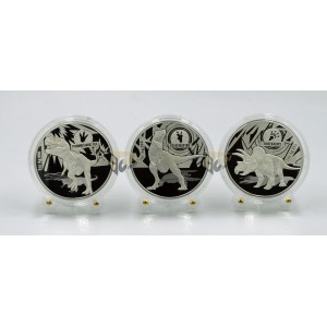 The Age of Dinosaurs 3 x 1 oz Silver Proof Coins Set - 2021 Solomon Islands