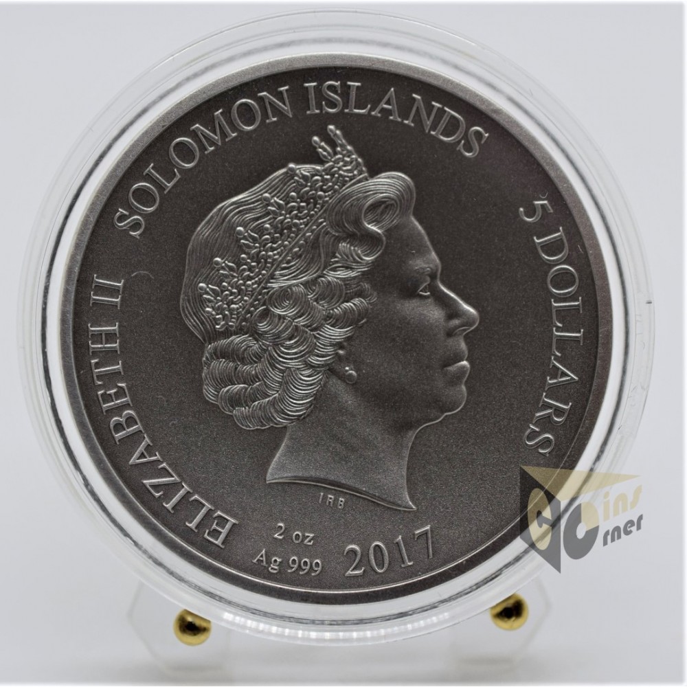 Retiarius Roman Gladiators 2oz Antique Finish - 2017 Solomon Islands