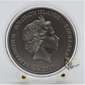 Retiarius Roman Gladiators 2oz Antique Finish - 2017 Solomon Islands