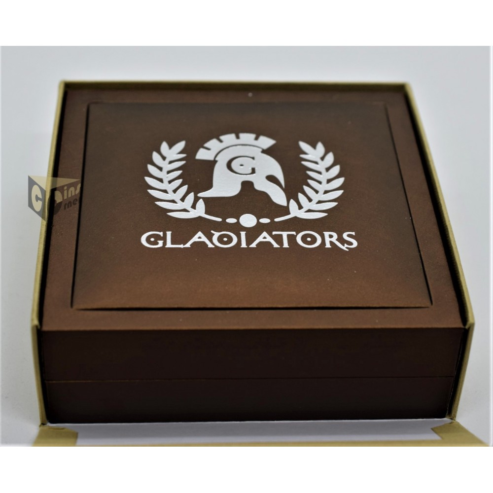 Retiarius Roman Gladiators 2oz Antique Finish - 2017 Solomon Islands