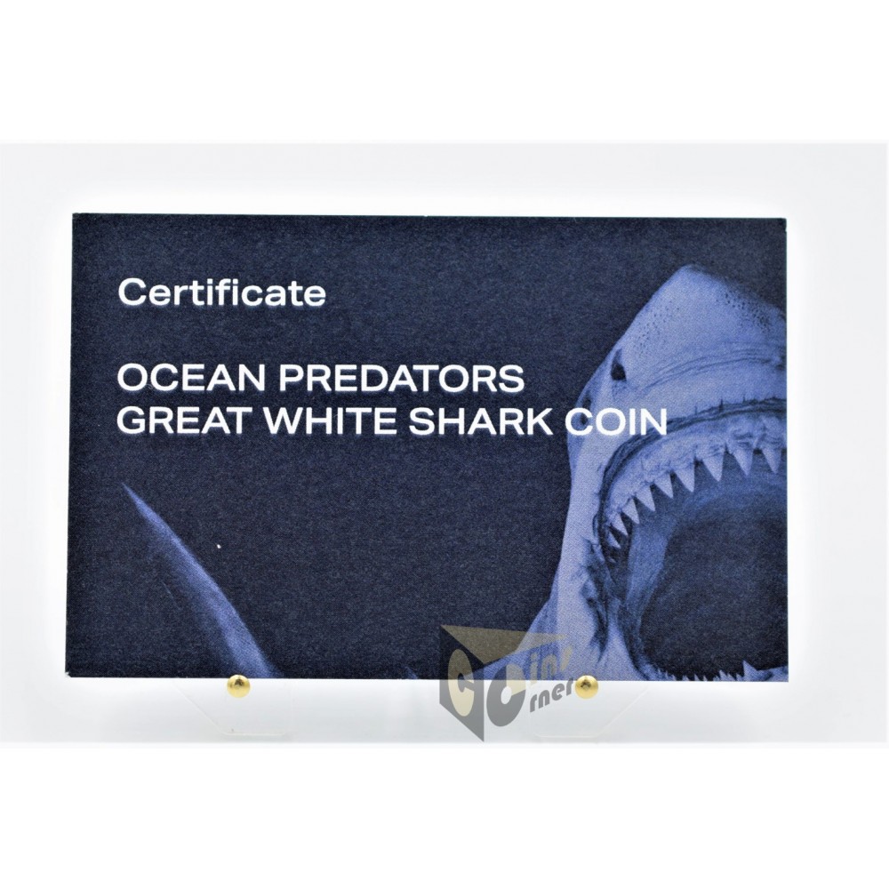 Solomon Islands 2021 Great White Shark Ocean Predators 2oz Silver Proof Coin