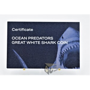 Solomon Islands 2021 Great White Shark Ocean Predators 2oz Silver Proof Coin