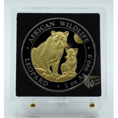 Somalia 2024 Leopard Golden Enigma Collection 1 Oz Silver Coin 