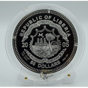 Cheetah 3 Oz Proof with 4 Diamonds insert - 2005 Tanzania