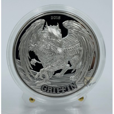 Tanzania 2018 Griffin Mythological Animals Series 2 Oz Proof High Relief Silver Coin