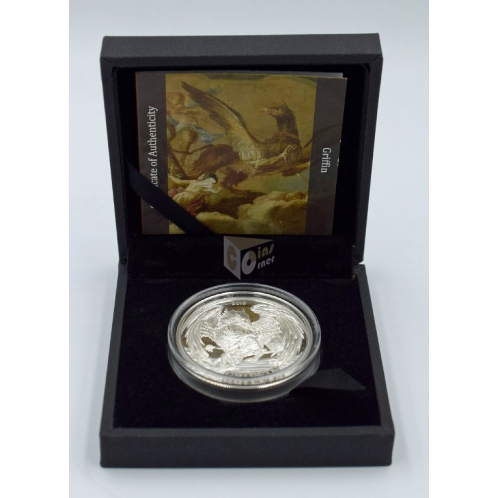 Tanzania 2018 Griffin Mythological Animals Series 2 Oz Proof High Relief Silver Coin