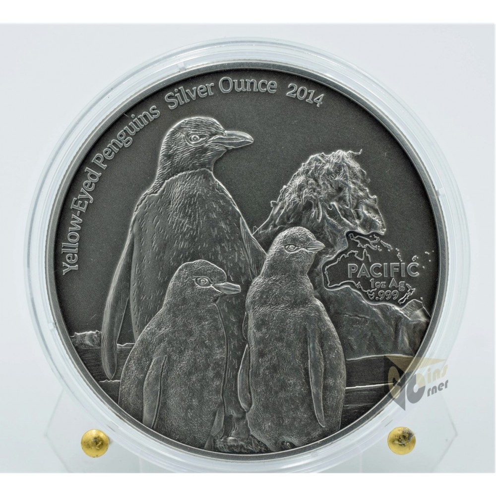Yellow-Eyed Penguins 1 Oz - 2014 Tokelau