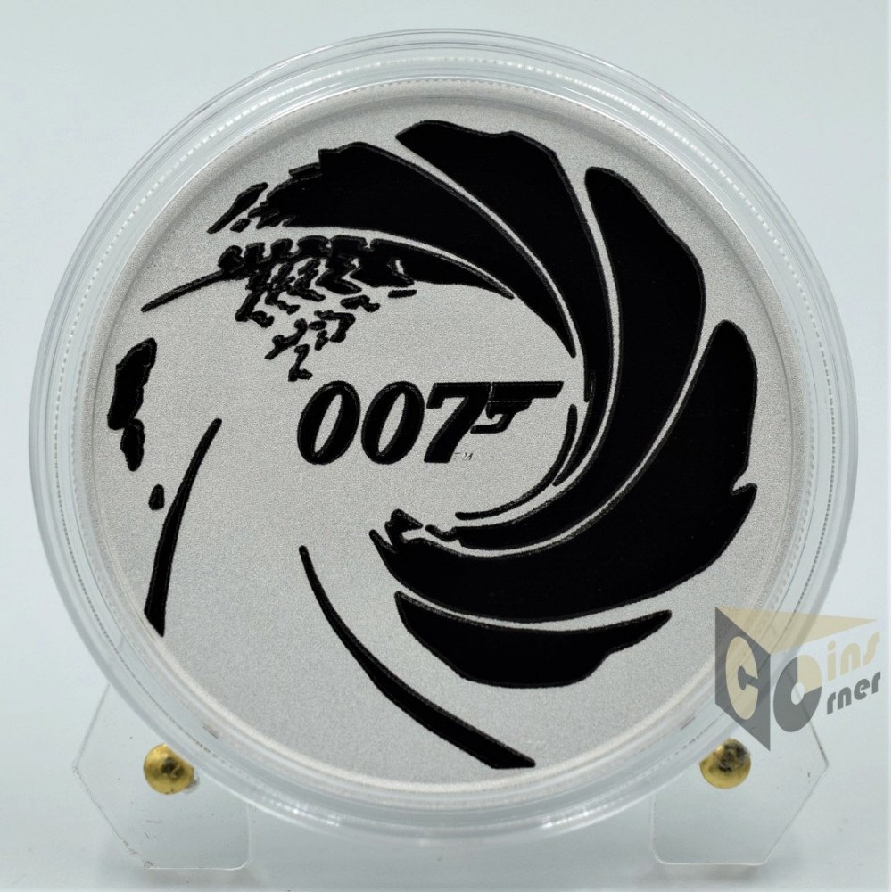 James Bond 007 Black Colorized Edition 1 Oz - 2022 Tuvalu