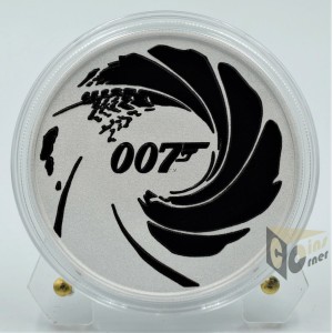 James Bond 007 Black Colorized Edition 1 Oz - 2022 Tuvalu