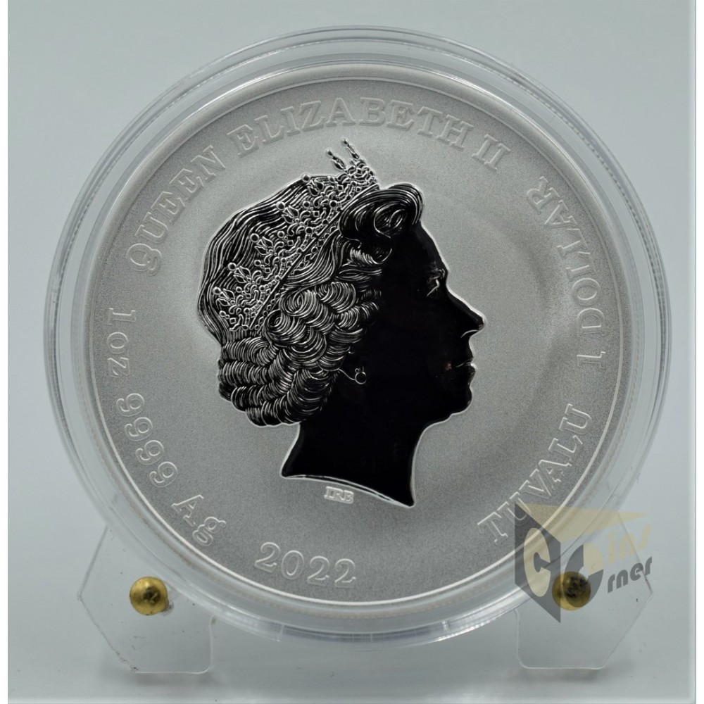 James Bond 007 Black Colorized Edition 1 Oz - 2022 Tuvalu