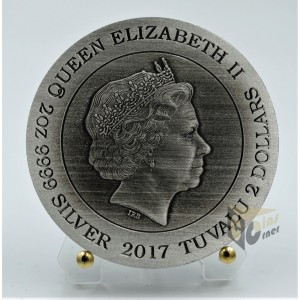 Star Trek 30th Anniversary The Next Generation 2 Oz Antique - 2017 Tuvalu