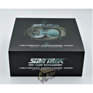 Star Trek 30th Anniversary The Next Generation 2 Oz Antique - 2017 Tuvalu