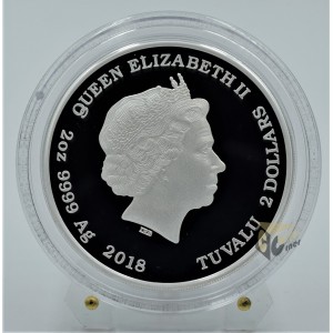 Birthday Wishes in 11 Language 2 Oz Proof - 2018 Tuvalu