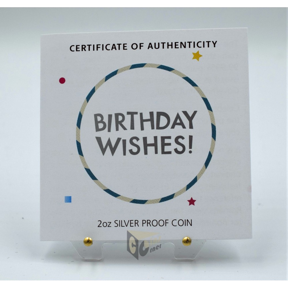 Birthday Wishes in 11 Language 2 Oz Proof - 2018 Tuvalu