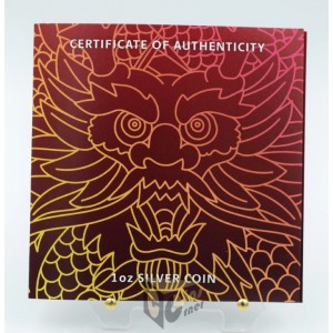 Tuvalu 2018 Chinese New Year Dragon 1 Oz Silver Proof Coin