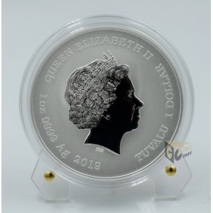 Tuvalu 2019 Chinese New Year Dragon 1 Oz Silver Proof Coin