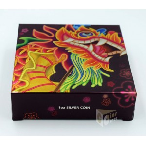 Tuvalu 2019 Chinese New Year Dragon 1 Oz Silver Proof Coin