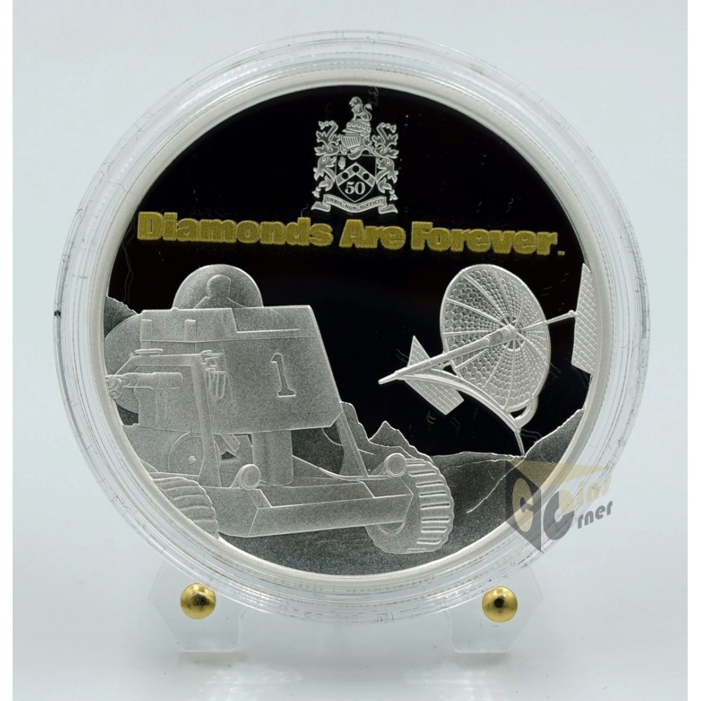James Bond 007 50th Anniversary Diamonds Are Forever 1 Oz - 2021 Tuvalu