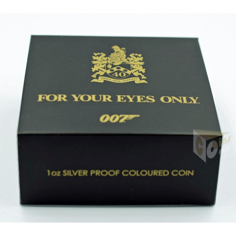 James Bond 007 40th Anniversary For Your Eyes Only 1 Oz - 2021 Tuvalu